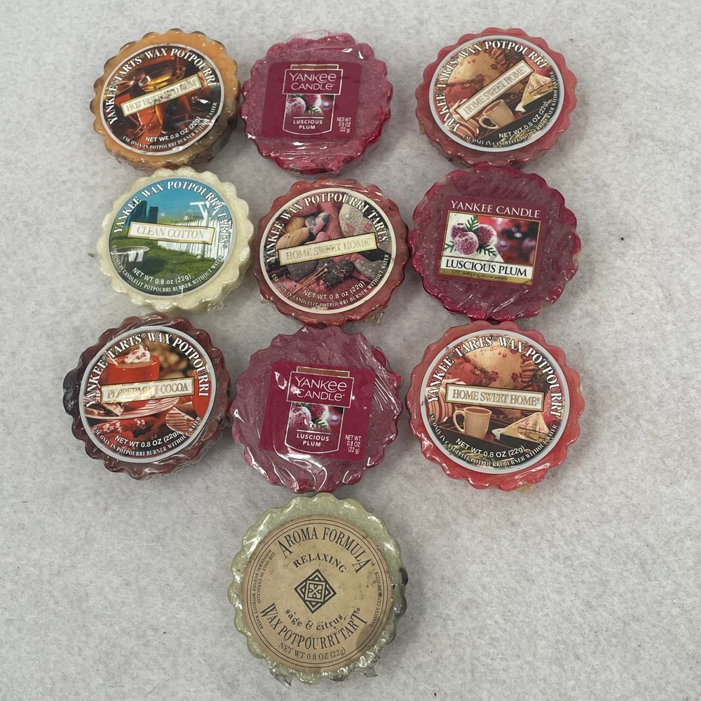 Yankee Candle Wax Potpourri Tarts Lot of 10 Assorted Scents 0.8oz Vintage Melts
